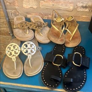 4 Pairs of Tory Burch Sandal Bundle